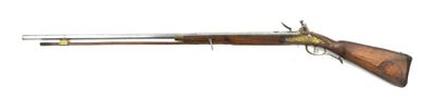ARMES à FEU. Fusil de chasse à silex, monture...