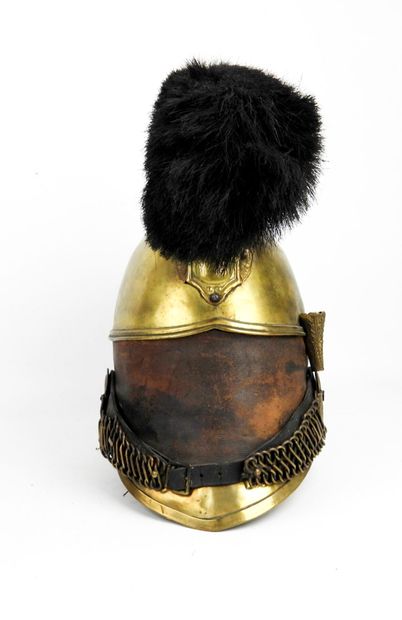 COIFFURES. Dragoon troop helmet, model 1845,...