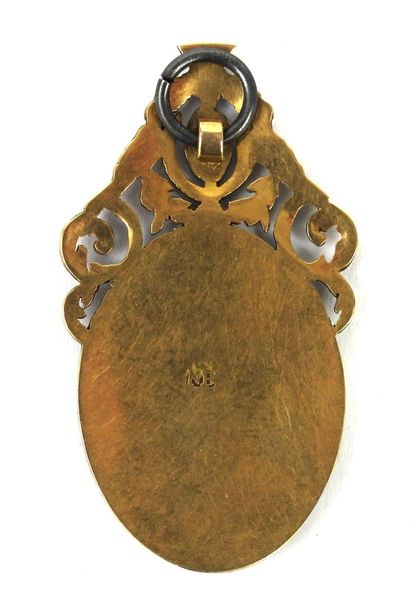 DECORATIONS. SPAIN. Enameled gold medal decorated...