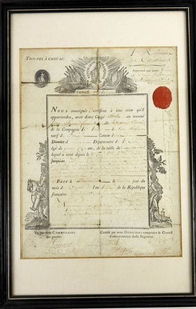 DOCUMENTS. CONGÉ ABSOLU du carabinier Jean-Pierre...