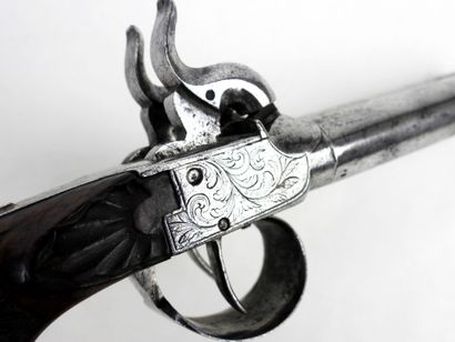 ARMES à FEU. Pistolet à coffre à percussion,...
