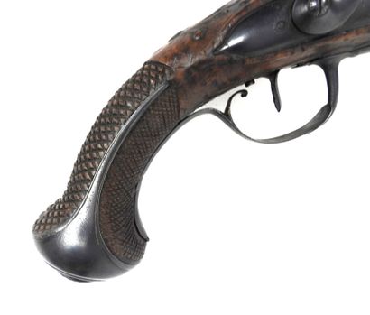 ARMES à FEU. Pistolet à silex transformé...