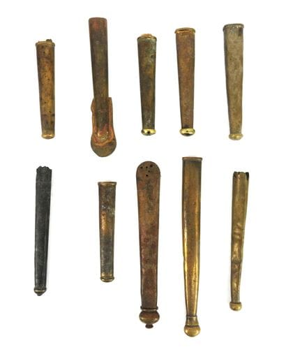 SPARE PARTS. Set of 10 brass sword or saber...