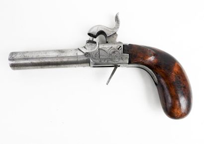 ARMES à FEU. Pistolet à coffre à percussion,...
