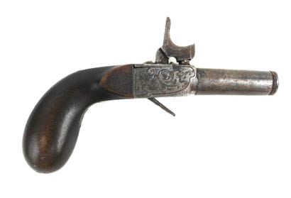 ARMES à FEU. Pistolet à coffre à percussion,...