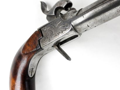 ARMES à FEU. Pistolet à coffre à percussion,...