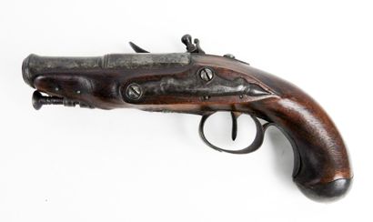 ARMES à FEU. Petit pistolet à silex de voyage...