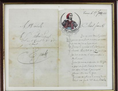 DIVERS. Lettre manuscrite d'un zouave du...