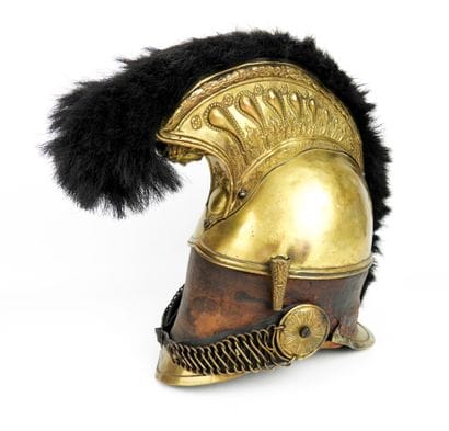 COIFFURES. Dragoon troop helmet, model 1845,...