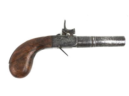 ARMES à FEU. Pistolet à coffre à percussion,...