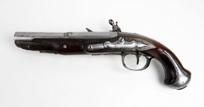 ARMES à FEU. Pistolet à silex à monture en...