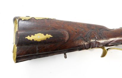 FIREARMS. BAVIÈRE. Flintlock shotgun, walnut...