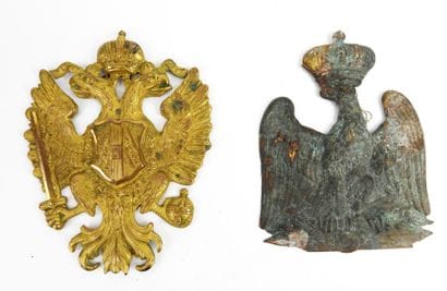 CUIVRERIES. Aigle bicéphale d'ornementation...