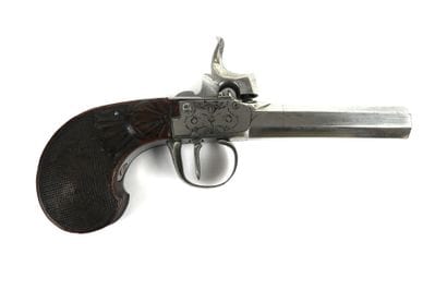 ARMES à FEU. Pistolet à coffre à percussion,...