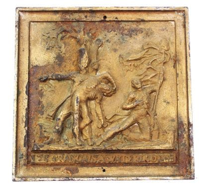 Ecole française du XIXe siècle. Plaque de...