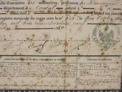 DOCUMENTS. CONGÉ de LIBÉRATION du chasseur...