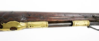 FIREARMS. BAVIÈRE. Flintlock shotgun, walnut...