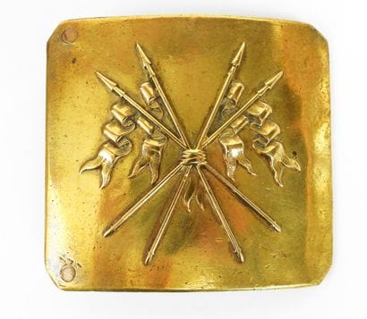 CUIVRERIES. Plaque de ceinturon troupe des...