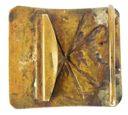 CUIVRERIES. Plaque de ceinturon troupe des...