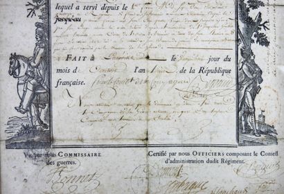 DOCUMENTS. CONGÉ ABSOLU du carabinier Jean-Pierre...