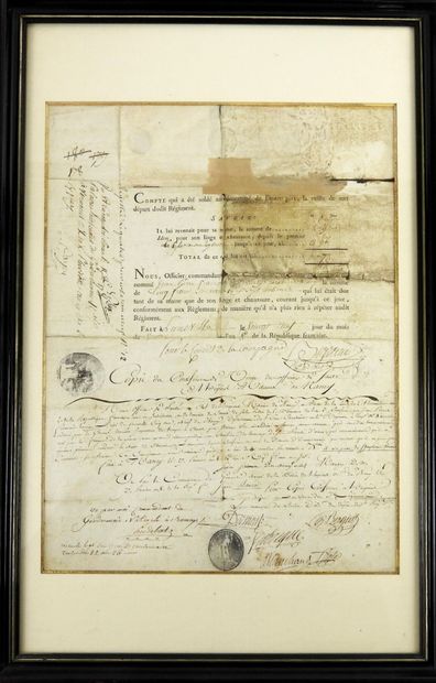 DOCUMENTS. CONGÉ ABSOLU du carabinier Jean-Pierre...