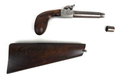ARMES à FEU. Pistolet à coffre à percussion,...