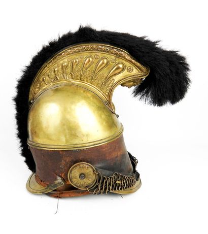 COIFFURES. Dragoon troop helmet, model 1845,...