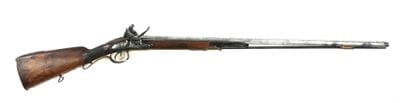 ARMES à FEU. Fusil de chasse à silex, monture...
