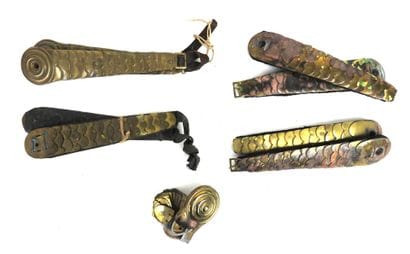 SPARE PARTS. Set of 4 pairs of helmet chinstraps,...