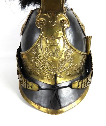 COIFFURES. Rare bodyguard helmet of Jérôme...