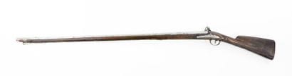 FIREARMS. Officer's flintlock rifle, walnut...