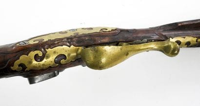 FIREARMS. BAVIÈRE. Flintlock shotgun, walnut...
