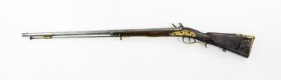 FIREARMS. BAVIÈRE. Flintlock shotgun, walnut...