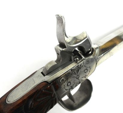 ARMES à FEU. Pistolet à coffre à percussion,...