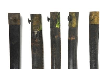 SPARE PARTS. Set of 5 AN IX or 1822 leather...