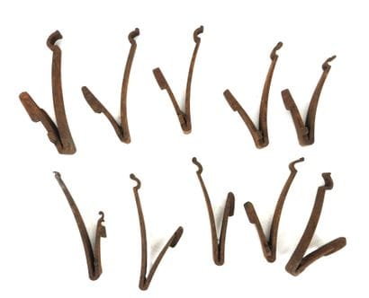 SPARE PARTS. Set of 10 steel flintlock battery...