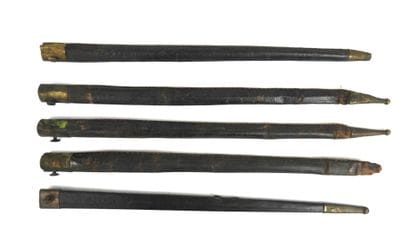 SPARE PARTS. Set of 5 AN IX or 1822 leather...