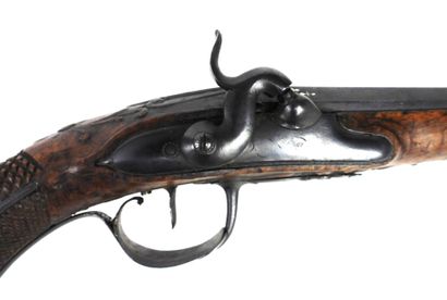 ARMES à FEU. Pistolet à silex transformé...