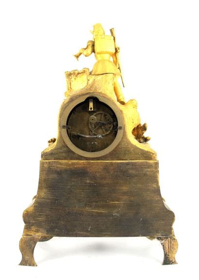 CURIOSITÉS: Pendule de cheminée en bronze...