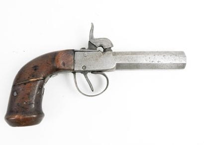 ARMES à FEU. Pistolet à coffre à percussion,...
