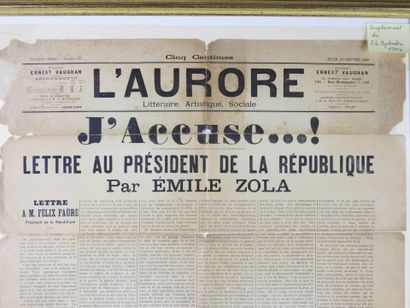 SOUVENIR HISTORIQUE. ZOLA (Émile) - « J'accuse…!...