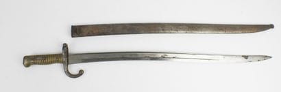 BAIONNETTES. Chassepot model 1866 saber-bayonet...