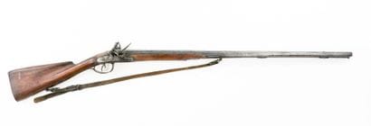 ARMES à FEU. Fusil de chasse à silex, monture...