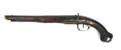ARMES à FEU. Pistolet à silex transformé...