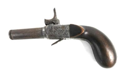 ARMES à FEU. Pistolet à coffre à percussion,...