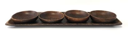 Piece from the 1970s
Palm wood condiment...