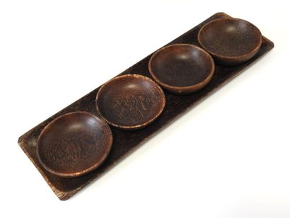 Piece from the 1970s
Palm wood condiment...