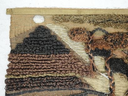 Composition murale textile 
Laine sur structure...