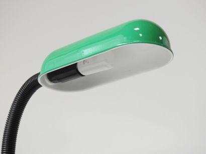 Piece from the 1980s
Black plastic desk lamp...
