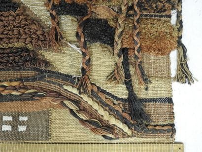 Composition murale textile 
Laine sur structure...
